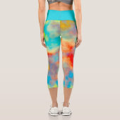 Rainbow Sky Capri Leggings (Rückseite)