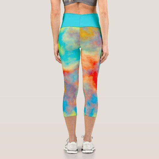 Rainbow Sky Capri Leggings (Rückseite)