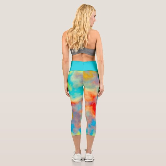 Rainbow Sky Capri Leggings (Rückseite)