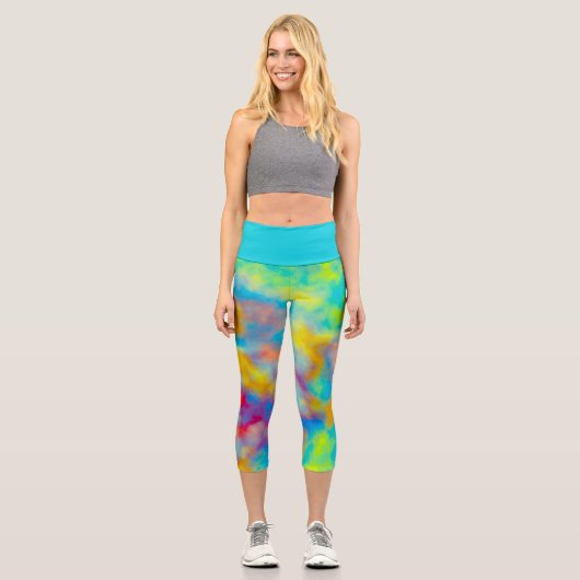 Rainbow Sky Capri Leggings (Vorderseite)