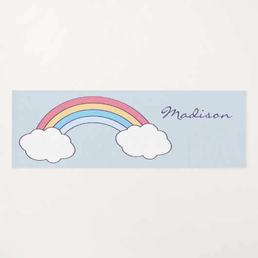Rainbow Sky individuelle Name Yogmatte Yogamatte (Vorderseite (Horizontal))