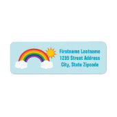 Rainbow Sky Light Blue Rücksendeadresse (Vorne)