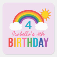 Rainbow Sky Lila Girls Geburtstagsparty