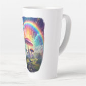 Rainbow Sky Mushroom Latte Tasse (Rechte Ecke)