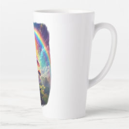 Rainbow Sky Mushroom Latte Tasse
