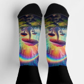Rainbow Sky Mushroom Socken (Oben)