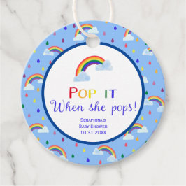 Rainbow Sky Pop It Wenn sie Pop Baby Dusche Geschenkanhänger