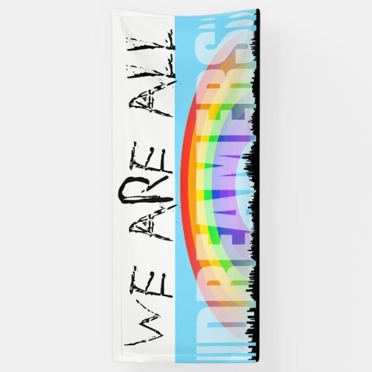 Rainbow Skyline Daca Dreamers 2 Banner (Vertikal)