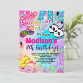 Rainbow Sleepos Geburtstagsparty Einladung (Stehend Vorderseite)