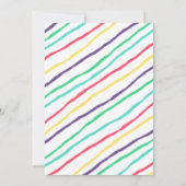 Rainbow Sleepover Slumber Party Geburtstag Einladung (Rückseite)