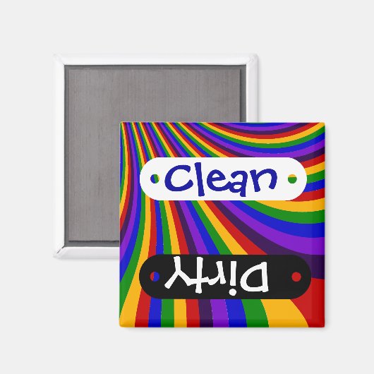 Rainbow Slide - farbenfrohe Streifen Magnet (Vorderseite/Rückseite)