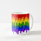 Rainbow Slide Paint Tropfens farbenfroh Kaffeetasse (VorderseiteRechts)