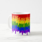 Rainbow Slide Paint Tropfens farbenfroh Kaffeetasse (Vorderseite Links)