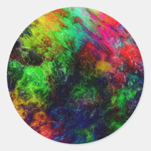 Rainbow Slime Runder Aufkleber