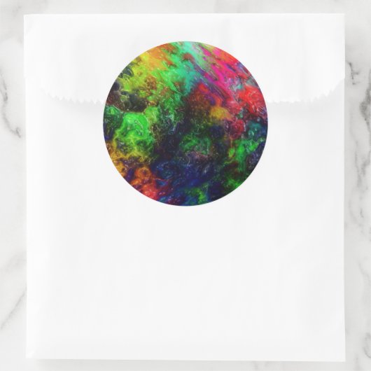 Rainbow Slime Runder Aufkleber (Tasche)