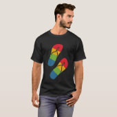 Rainbow Slippers Moderne Schwarze Kunst Einfache M T-Shirt (Vorne ganz)