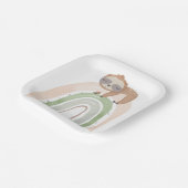 Rainbow Sloth Baby Dusche Pappteller (Gewinkelt)