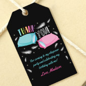 Rainbow Slumber Party Sleepover Vielen Dank Geschenkanhänger