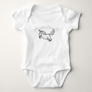 Rainbow Smash the Patriarchy Unicorn Baby Strampler