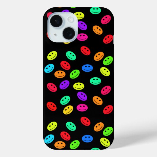 Rainbow Smile Faces Case-Mate iPhone Hülle (Rückseite)