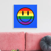 Rainbow Smiley Leinwanddruck (Insitu (Wohnzimmer))