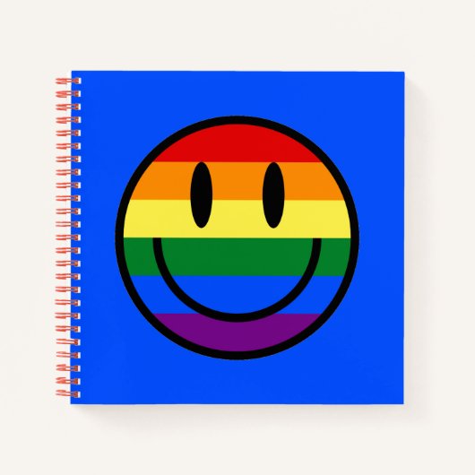 Rainbow-Smiley Notizblock (Vorderseite)