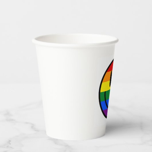 Rainbow-Smiley Pappbecher (Vorderseite)