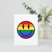 Rainbow Smiley Postkarte (Stehend Vorderseite)