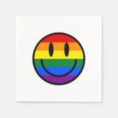 Rainbow Smiley Serviette (Vorderseite)