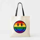 Rainbow Smiley Tragetasche (Vorne)