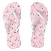 RAINBOW SMILING UNICORN ABSTRAKT FLIP FLOPS BADESANDALEN (Fußbett)