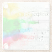 Rainbow Smoke auf Musikblatt Glasuntersetzer (Rückseite)