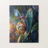 Rainbow Snail am Leaf Puzzle (Vertikal)