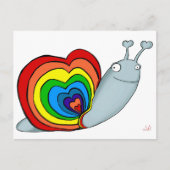 RAINBOW SNAIL AVAL POSTKARTE (Vorderseite)