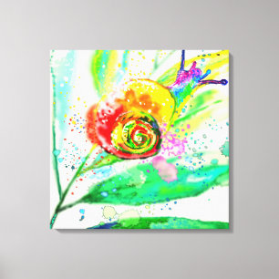 Rainbow Snail Canvas Print Leinwanddruck