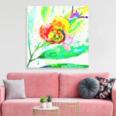 Rainbow Snail Canvas Print Leinwanddruck (Insitu (Wohnzimmer))