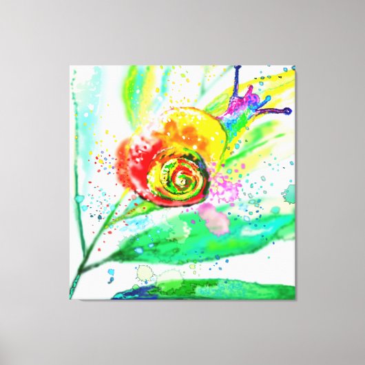 Rainbow Snail Canvas Print - Malerei Leinwanddruck (Vorderseite)