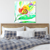 Rainbow Snail Canvas Print - Malerei Leinwanddruck (Insitu (Schlafzimmer))