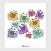 Rainbow Snails, kundenspezifisch geschnitten Vinyl Aufkleber (Blatt)
