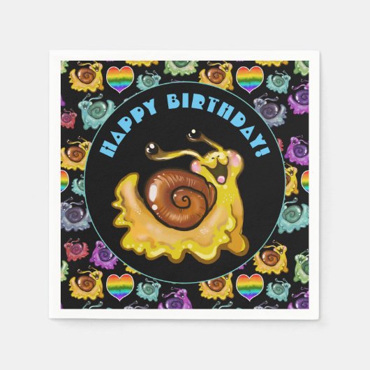 Rainbow Snails Serviette (Vorderseite)