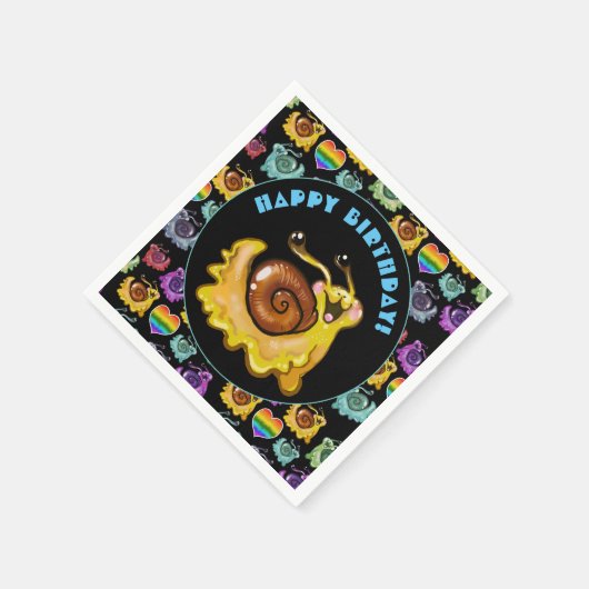 Rainbow Snails Serviette (Ecke)