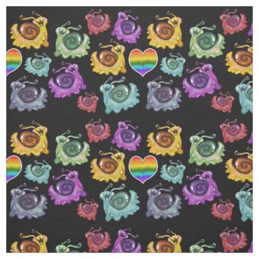 Rainbow Snails Stoff (Muster)