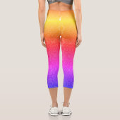 Rainbow Snake Skin Capri Leggings (Rückseite)