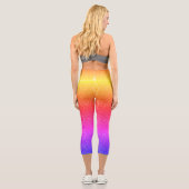 Rainbow Snake Skin Capri Leggings (Rückseite)
