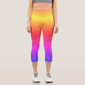 Rainbow Snake Skin Capri Leggings (Vorderseite)