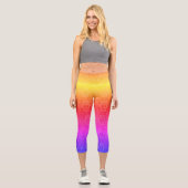 Rainbow Snake Skin Capri Leggings (Vorderseite)