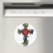 Rainbow Snakeskin Cross Magnet (In Situ (Geschirrspüler))