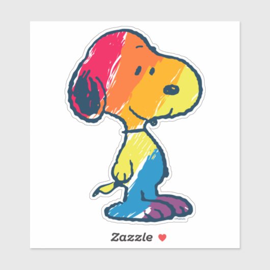 Rainbow Snoopy Aufkleber (Blatt)