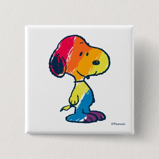 Rainbow Snoopy Button (Vorderseite)