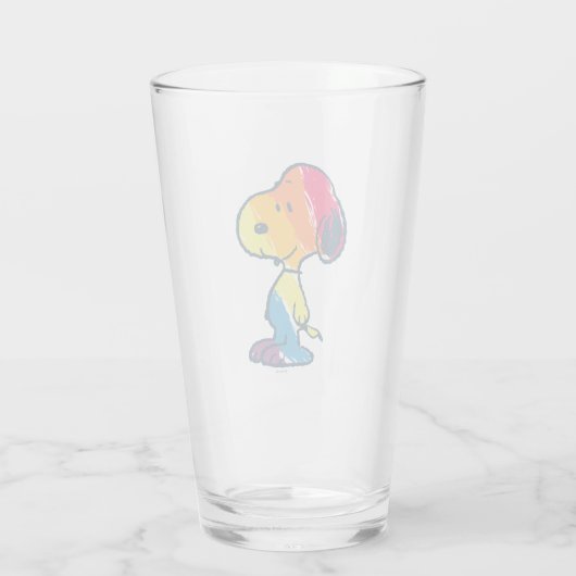 Rainbow Snoopy Glas (Rückseite)